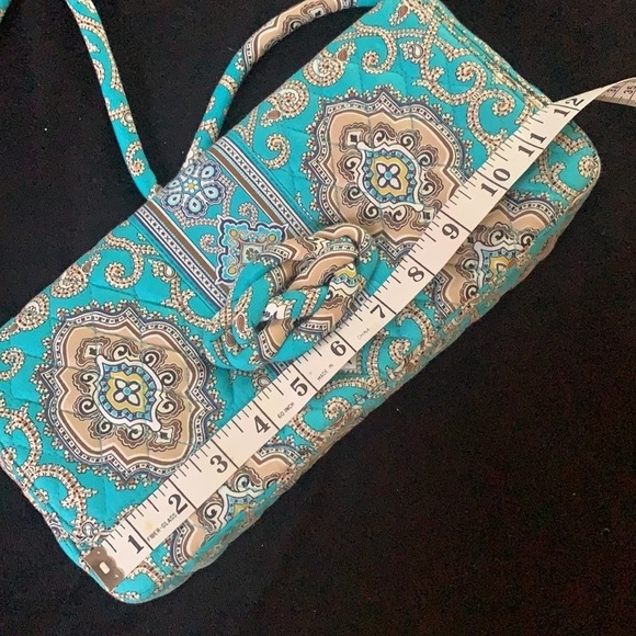 😀Vera Bradley Knot Just a Clutch Totally Turq Crossbody Bag - Picture 9 of 11